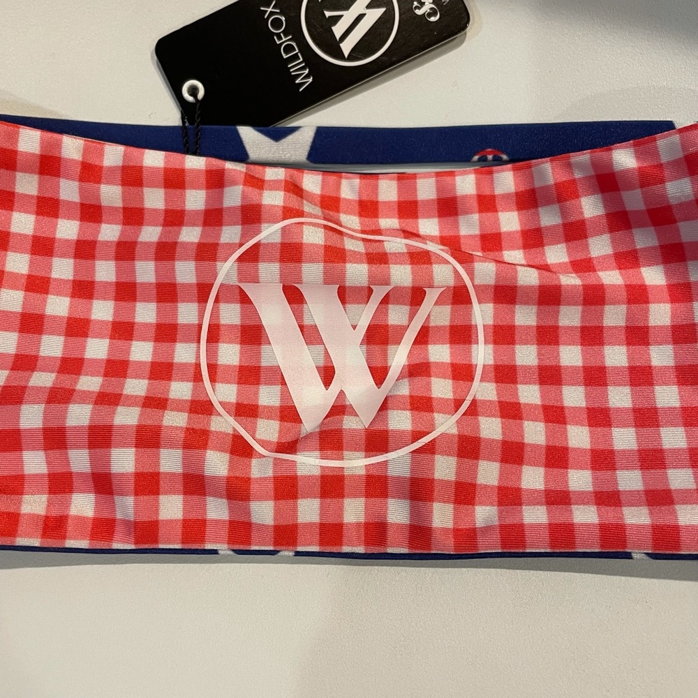 ❌SOLD❌NWT Stars Away Bandeau Bikini Top Small Gingham - Picture 8 of 9